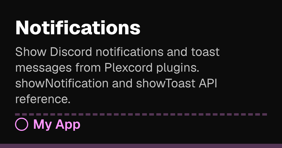 Notifications | Plexcord Docs