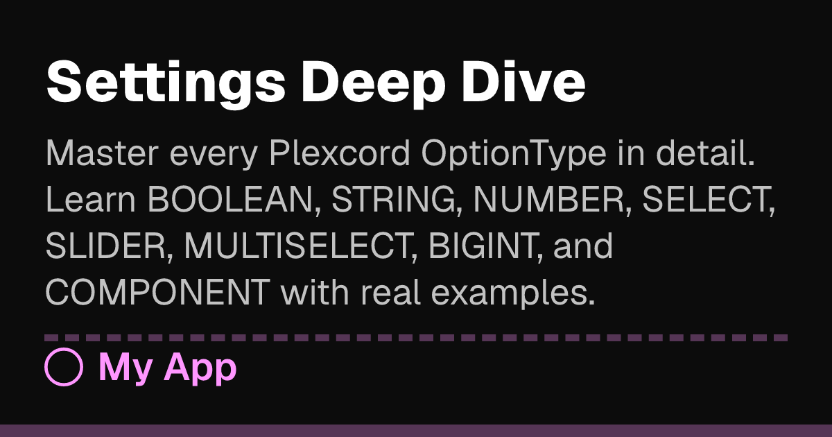 Settings Deep Dive | Plexcord Docs