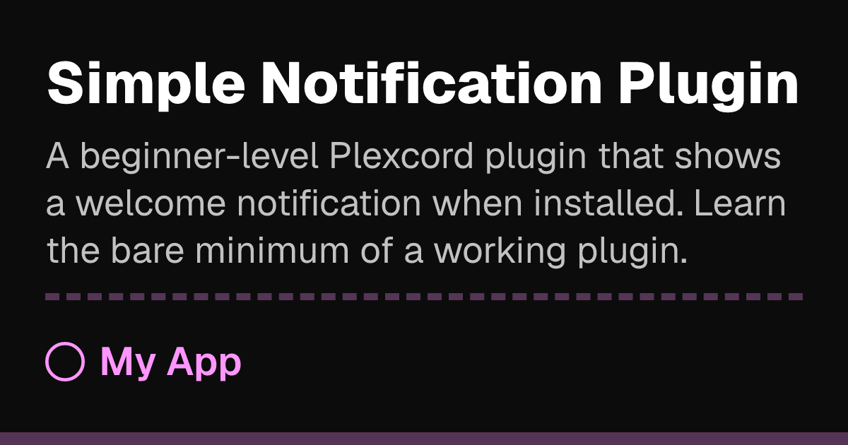 Simple Notification Plugin | Plexcord Docs
